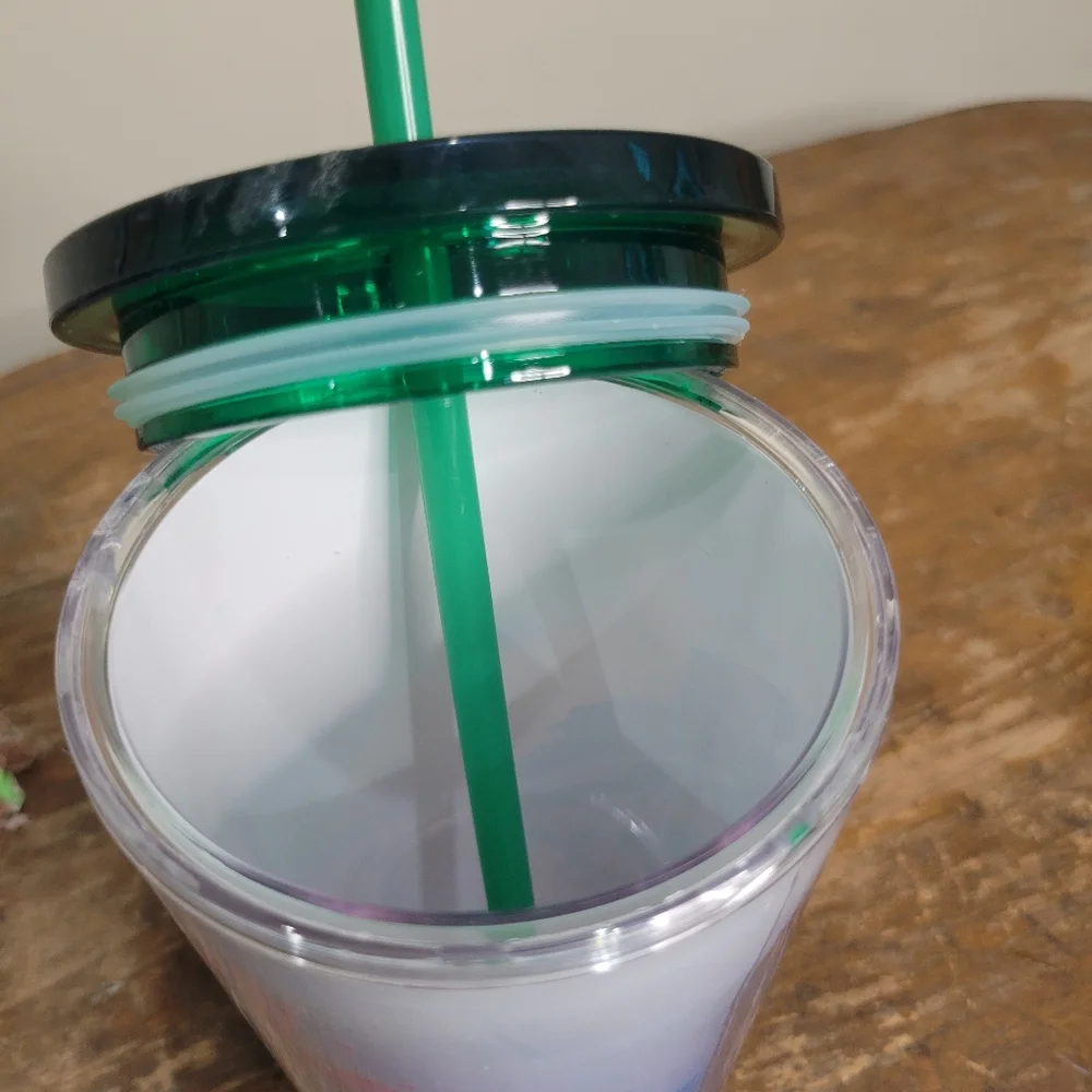 2021 Starbucks 16 oz Cold Beverage Cup with Straw